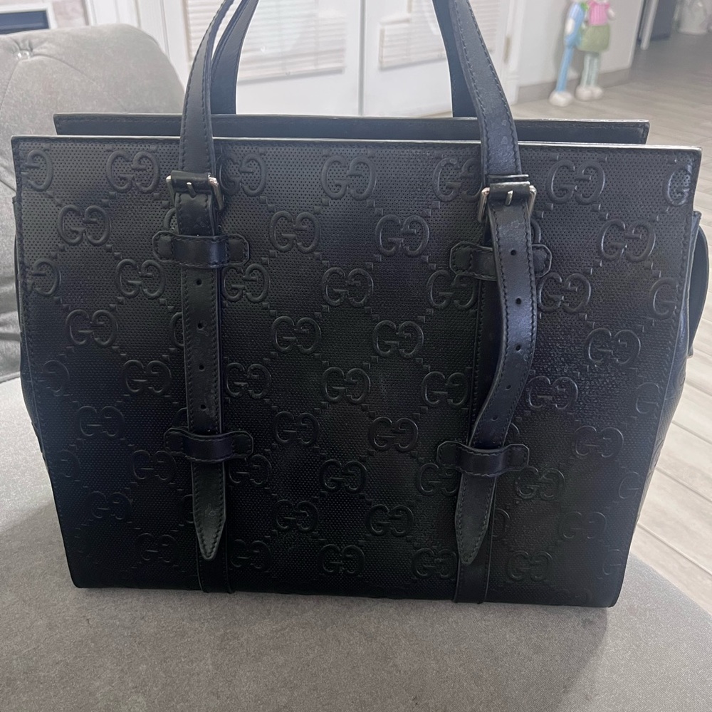 Gucci Black Leather Men's Bag